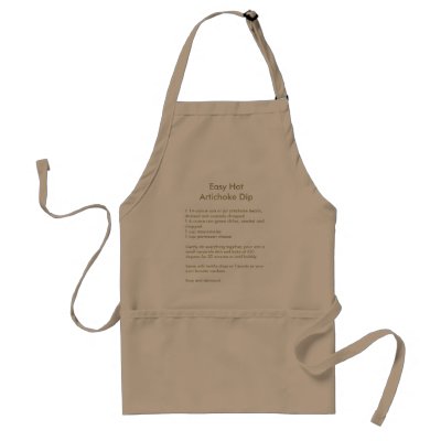 Easy Hot Artichoke Dip Recipe on an Apron by susan52z