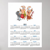 eat beef funny barbecue BBQing pigs Posters