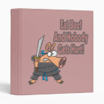 eat beef funny karate ninja pig cartoon binders