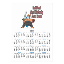eat beef funny karate ninja pig cartoon business card templates