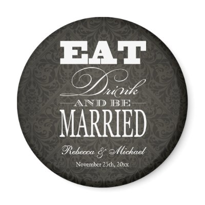 Eat Drink and be Married -  Save the Date Magnets by AV_Designs
