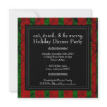 Eat, Drink and Be Merry Christmas Dinner Invite