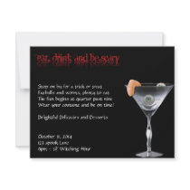 Eat Drink and be Scary Halloween Party Invitation