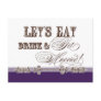 Eat, Drink and Get Married Save the Date Postcards