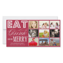 EAT, DRINK & BE MERRY | HOLIDAY COLLAGE CARD PHOTO CARDS
