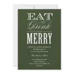 EAT, DRINK & BE MERRY | HOLIDAY PARTY INVITATION