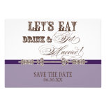 Eat, Drink Get Married Save the Date Announcements