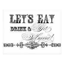 Eat, Drink n Get Married, be my Maid of Honour Car Post Cards