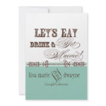 Eat, Drink n Get Married Couples Shower Invitation