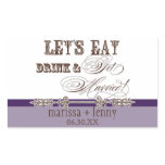 Eat, Drink n Get Married Matching Stickers or Seal