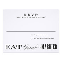 EAT, DRINK | RSVP CUSTOM INVITE