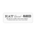 EAT, DRINK | WEDDING ADDRESS LABELS