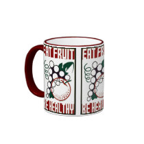 Eat Fruit - Be Healthy - WPA Poster - Coffee Mugs