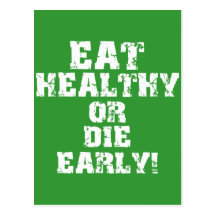 Eat healthy postcard