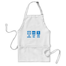Eat healthy, sleep well, move often apron