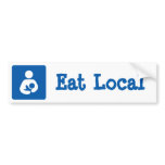 Eat Local Breastfeeding / Nursing Icon Bumper Sticker