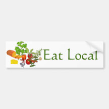Eat Local Bumper Sticker