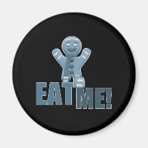 EAT ME! Gingerbread Man - Blue Magnets