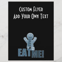 EAT ME! Gingerbread Man - Blue Personalized Flyer