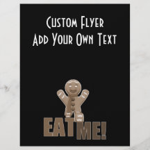 EAT ME! Gingerbread Man - Brown Sepia Full Color Flyer