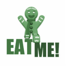 EAT ME! Gingerbread Man - Green Acrylic Cut Out
