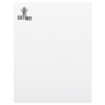 EAT ME! Gingerbread Man - Grey B&W Letterhead Design