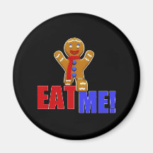 EAT ME! Gingerbread Man - Original Colours Fridge Magnet