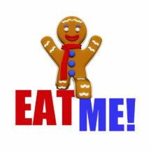 EAT ME! Gingerbread Man - Original Colours Photo Cut Outs