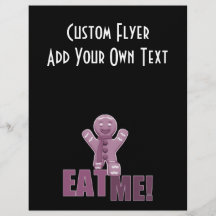 EAT ME! Gingerbread Man - Pink Full Colour Flyer