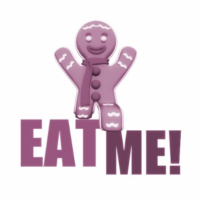 EAT ME! Gingerbread Man - Pink by VoXeeD