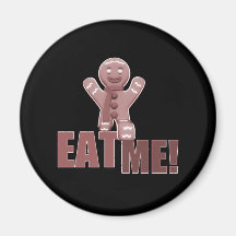 EAT ME! Gingerbread Man - Red Refrigerator Magnet
