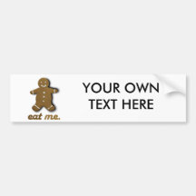 EAT ME GINGERBREAD -.png Bumper Stickers