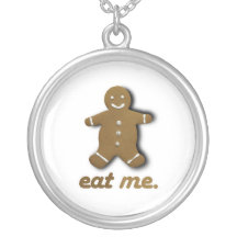 EAT ME GINGERBREAD -.png Necklaces