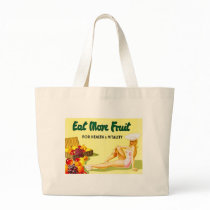 Eat More Fruit for Health & Vitality - Vintage Tote Bag