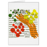 eat more vegtables greeting card