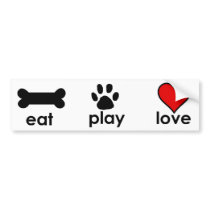 Eat.Play.Love. Bumper Sticker
