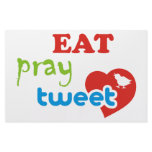 Eat pray tweet custom stationery