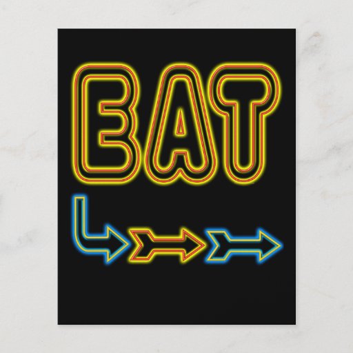 Eat Retro Neon Flyer Template