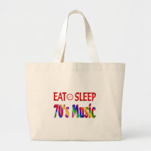Eat Sleep 70's Music Canvas Bags