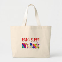 Eat Sleep 90's Music Canvas Bag