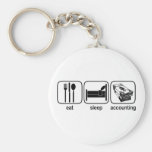 Eat Sleep Accounting Keychain
