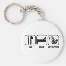 Eat Sleep Accounting Keychain