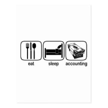 Eat Sleep Accounting Post Card