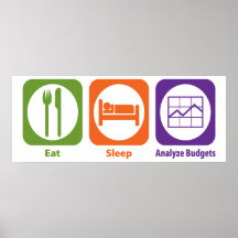 Eat Sleep Analyze Budgets Poster