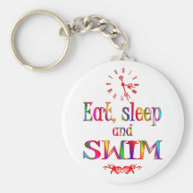 Eat, Sleep and Swim Keychain