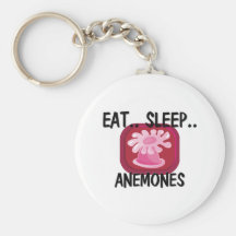 Eat Sleep ANEMONES Keychain