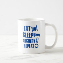 Eat sleep archery coffee mug