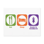 Eat Sleep Assist in Childbirth Postcard