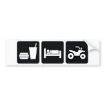Eat Sleep ATV Bumper Stickers