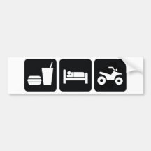 Eat Sleep ATV Bumper Stickers